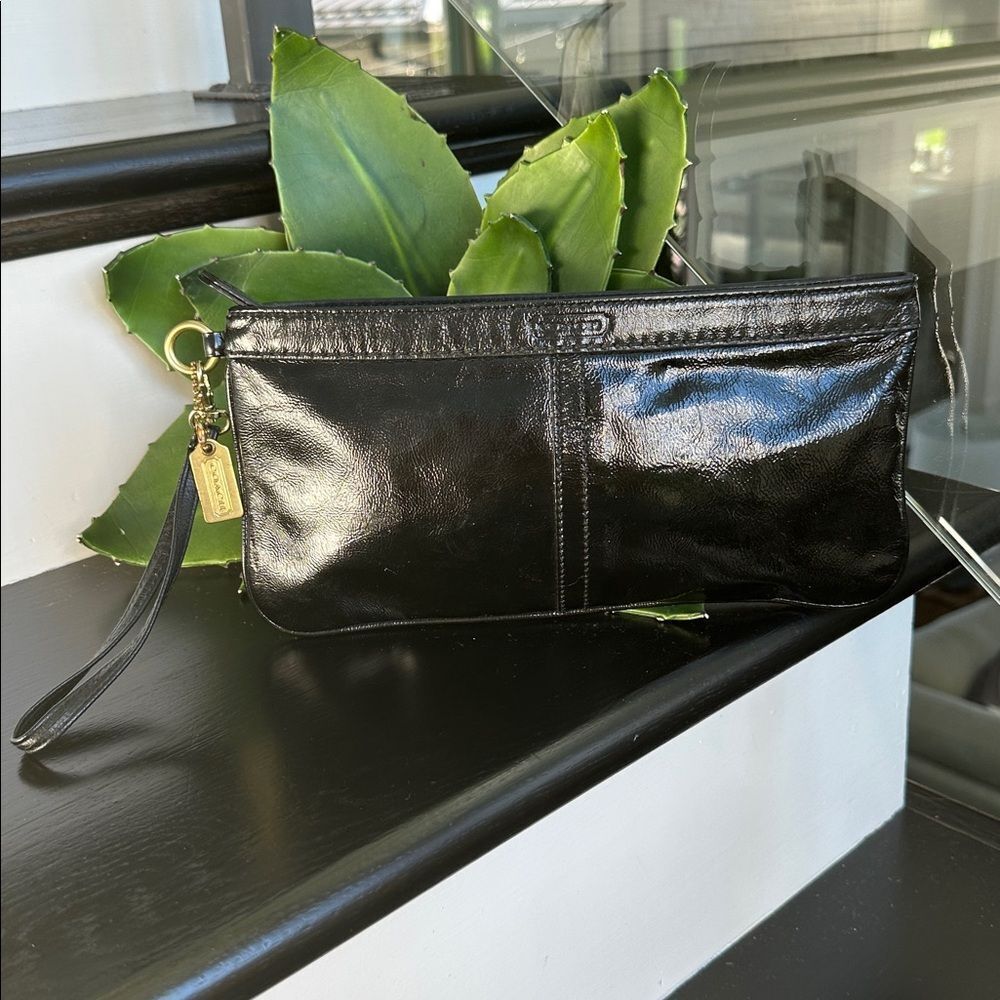 Coach Black Leather Clutch